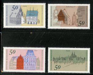 GERMANY 1196-99 MNH  SCV $2.60 BIN $1.30 BUILDINGS