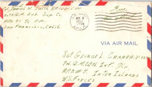 United States Korean War Soldier's Free Mail 1953 U.S. Army, A.P.O. 71 Airfie...