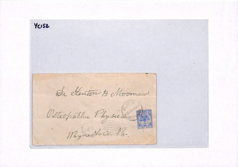 BERMUDA KEVII Cover *Flatts* CDS USA PA Waynesboro 1911 {samwells-covers}YC152