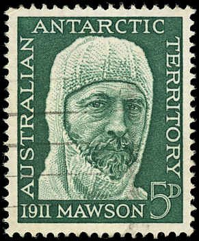 AUSTRALIAN ANTARCTIC TERRITORY Sc L7 VF/USED - 1961 5p Sir Douglas Mawson-Sound