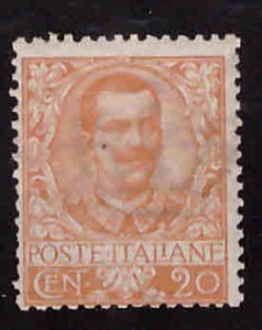 ITALY Scott 80 MH* 20c  Humbert orange stamp