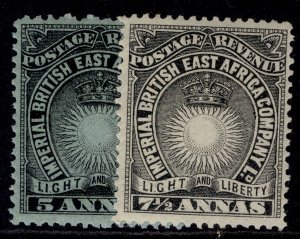 BRITISH EAST AFRICA QV SG29-30, 1895 complete set, M MINT.