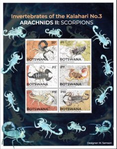 Botswana - 2021 Scorpions MS MNH**