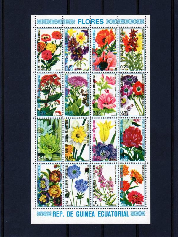 Equatorial Guinea 1979 Flowers  Shlt (16) MNH Mi.#1582/1597 