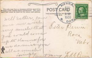 United States South Dakota Hanna 1909 4a-bar  1903-1923  PC.