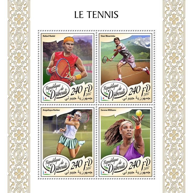 Z08 DJB17407a DJIBOUTI 2017 Tennis MNH ** Postfrisch