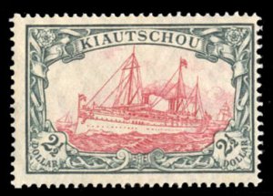 German Colonies, Kiauchau #42 (Mi. 37IIb) Cat€125, 1905 $2 1/2 slate and ca...