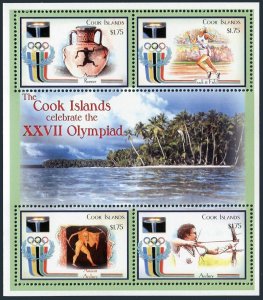 Cook Islands MNH S/S 1237 Sydney Summer Olympics 2000 SCV 9.00