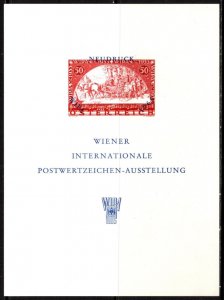 1965 Austria Commemorative Sheet WIPA International Postage Stamp Exposition