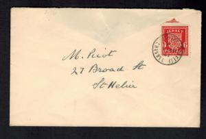 1941 Jersey Channel Islands Occupation Cover England Local Use to St Heliers