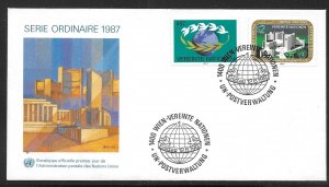 UN Vienna  72-73 1987 Definitives FDC Geneva Cachet