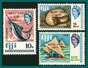 Fiji 1970 Royal Visit, MNH #286-288,SG417-SG419