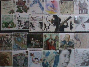 GREAT BRITAIN STAMP: ENGLAND 125 DIFFERENT PICTORIAL  IN 3 PAGES. CATALOG $30+++