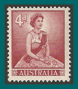 Australia 1959 Queen Elizabeth II, 4d Type I, MNH #318,SG313