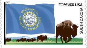 US 4321 Flags of our Nation South Dakota forever coil single MNH 2011