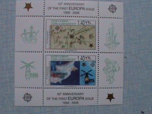 2006-TURKEY-50TH ANNIVERSARY OF THE 1ST EUROPA ISSUE MNH SOUVENIR SHEET