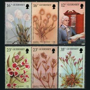 GUERNSEY 1988 - Scott# 394-9 Flowers Set of 6 NH