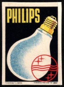 Vintage Denmark Poster Stamp Philips
