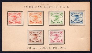 h441 - American Letter Mail Trial Color Proofs Stamps on Card