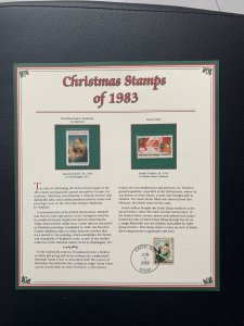 Christmas Stamps of the United States 1983 Collector Panel PCS Uncanceled