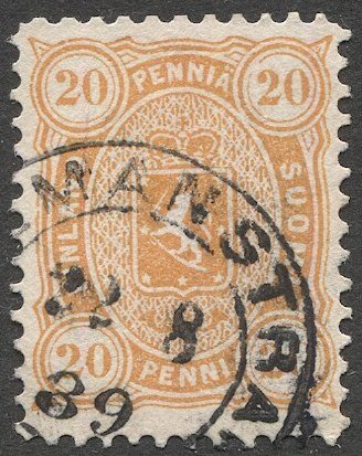 FINLAND 1885 Sc 33  20p orange Used VF