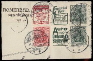 Germany 1911 Advertising S2.19  W2.5 W2.6 EUR5900 Se-Tenant 3 Pairs Piece 83937
