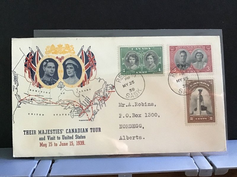 Canada 1939 Royal Canadian Tour   stamps cover R31632