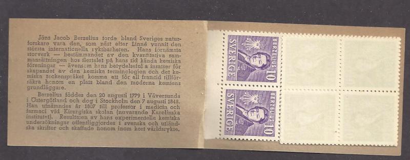 Sweden  Scott  297b  MNH  Booklet  Complete