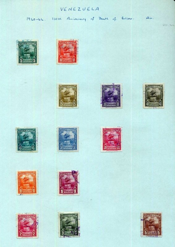 VENEZUELA 1911/59 M&U on 13 Pages(Appx 100+Items) (H00747