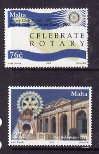 Malta-Sc#1194-5- id8-unused NH set-Rotary International-2005-