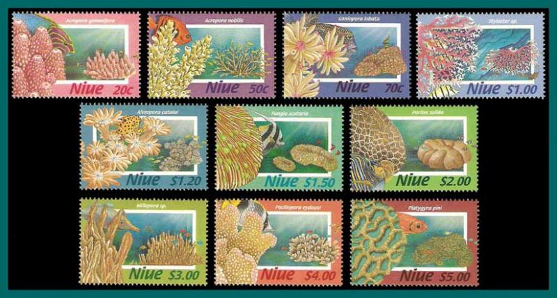 Niue 1996 Corals, MNH 684-693,SG807-SG816