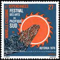 NEW CALEDONIA 1976 - Scott# 416 Art Fest. Set of 1 LH