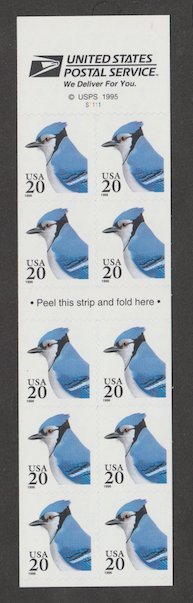 U.S. Scott Scott #3048a Blue Jay Stamps - Mint NH Booklet Pane