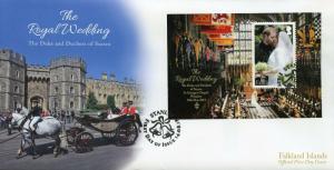 Falkland Islands 2018 FDC Prince Harry Meghan Royal Wedding 1v M/S Cover Stamps 