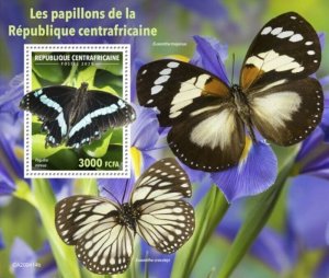 Central Africa - 2020 C. African Butterflies - Stamp Souvenir Sheet - CA200414b