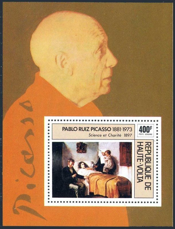 Burkina Faso 372-374,C220-C221,C222,MNH. Paintings by Pablo Picasso,1975.