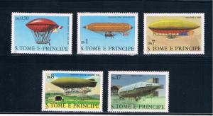 Saint Thomas and Prince Is 561-66 Unused short set Dirigibles (GI0425)+