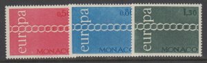 Monaco, Scott 797-799 (Yvert 863-865), MNH