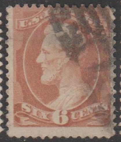 U.S. Scott #208a Lincoln Stamp - Railroad Cancel - Used Single