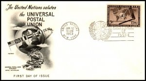 UN New York 17 Fleetwood Label FDC