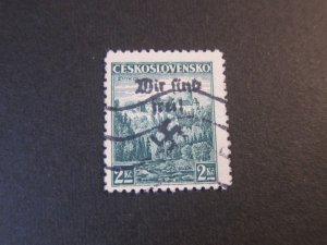 Czechoslovakia 220 MAHR.OSTRAU WIR SIND FREI OVERPRINT FU