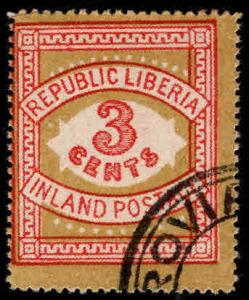 LIBERIA Scott 64 Used CTO Type 1 1894 stamp