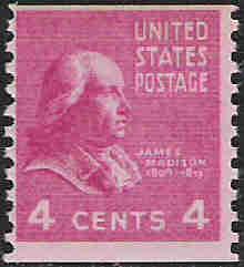 U. S.  # 843  Coil   Mint  hinged