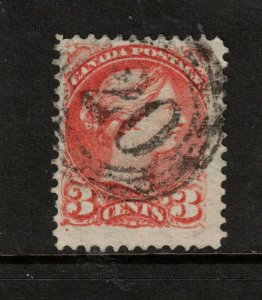 Canada #41 Used With 4 Ring 20 Cancel 