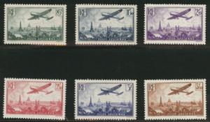 FRANCE Scott C8-13 MNH** 1936 airmail stamps, YT Aeriens ...