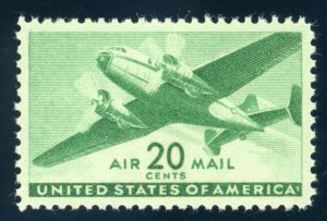 US Stamp #C29 Twin Motor Transport 20c - PSE Cert - XF 90 - MNH - SMQ $20.00 