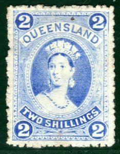 Australia States QUEENSLAND QV Chalon SG.157 2s (1886) Mint MM Cat £325 EBLUE9