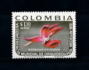 [79734] Colombia 1972 Flora flowers blumen Orchids Airmail MNH