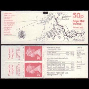 G.B. 1993 - Scott# BK262 Booklet-Sea Chart NH