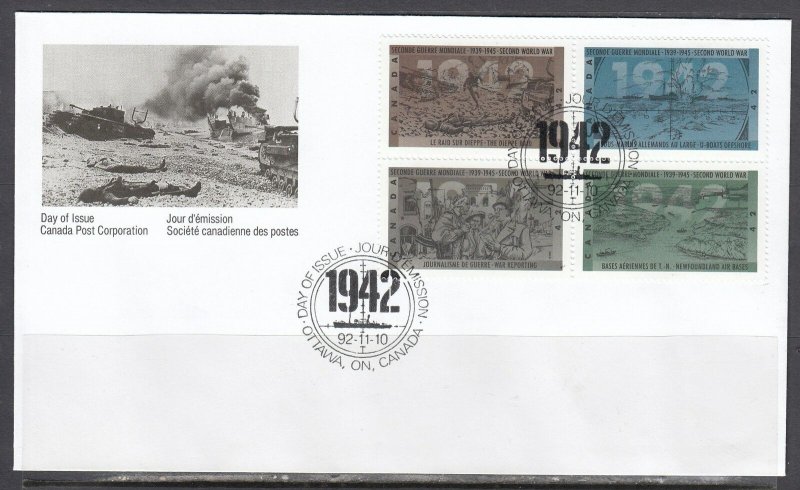 Canada Scott 1451a FDC - Second World War, 1942